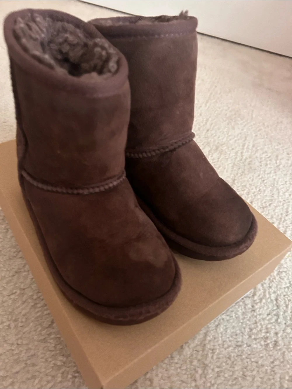 UGG Kids Chocolate Brown Classic Short Boots